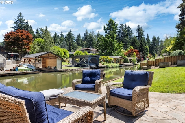 17810 Sarah Hill Ln, Lake Oswego, OR 97035 - view of patio with a water view
