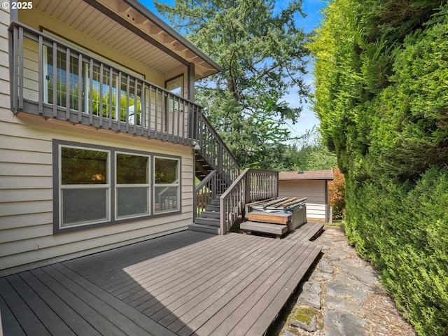 18036 NW Emmaus Ln, Portland, OR 97231 - deck featuring stairway