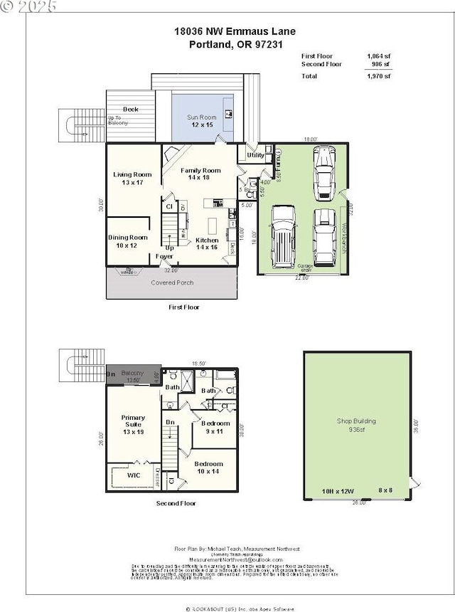 18036 NW Emmaus Ln, Portland, OR 97231 - floor plan / room layout