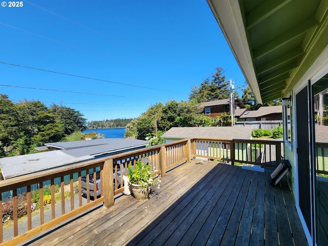 wooden deck with fence
