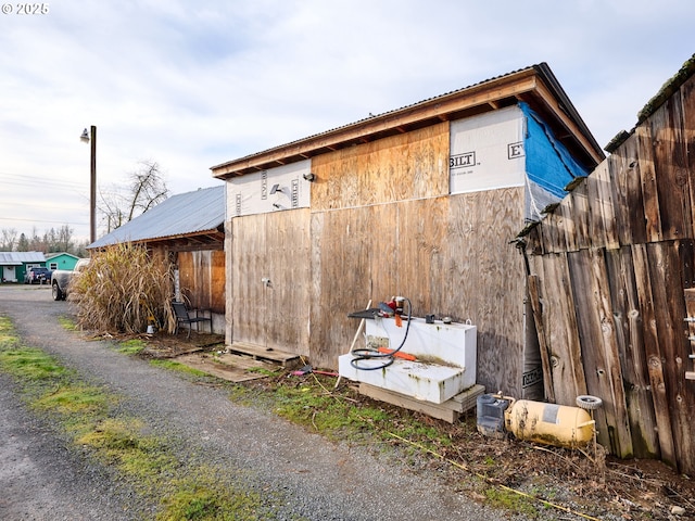 view of outdoor structure