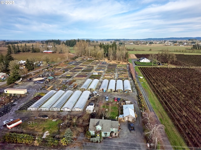 drone / aerial view with a rural view