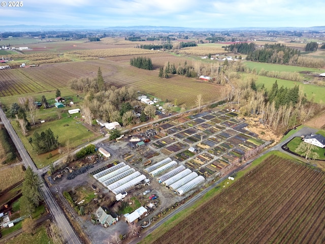 aerial view featuring a rural view