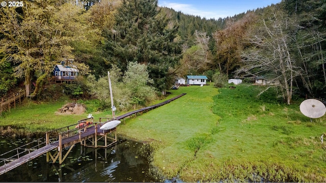 1298 N Tenmile, Lakeside, OR 97449 - aerial view with a view of trees