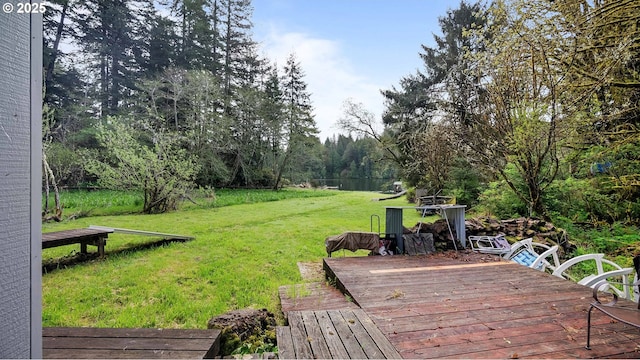 1298 N Tenmile, Lakeside, OR 97449 - deck featuring a lawn