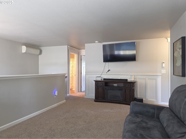 755 Nebraska St, Eugene, OR 97402 - living area featuring carpet and a wall mounted AC