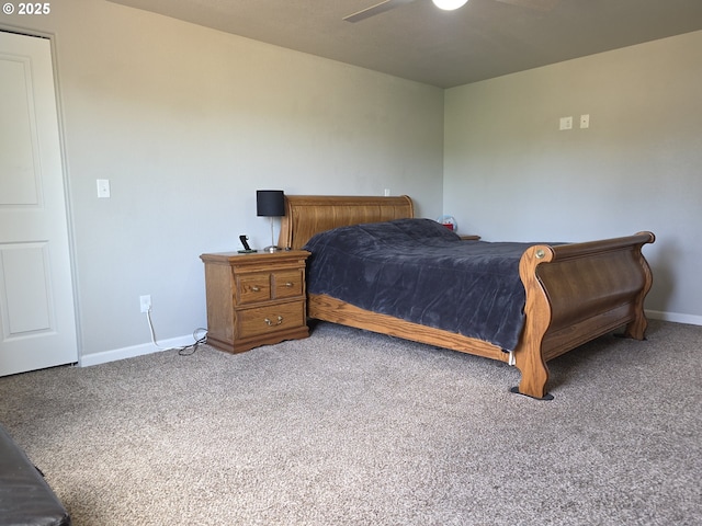 755 Nebraska St, Eugene, OR 97402 - carpeted bedroom featuring baseboards and a ceiling fan