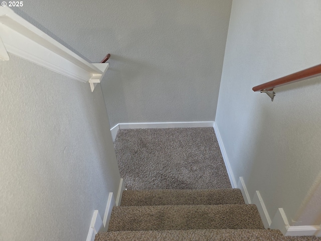 755 Nebraska St, Eugene, OR 97402 - staircase featuring carpet floors and baseboards