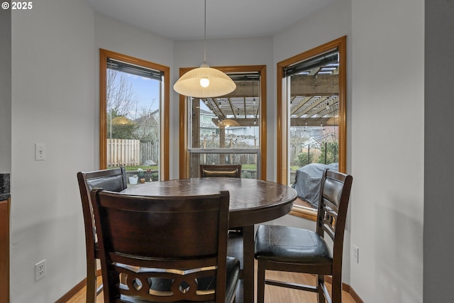 view of dining room