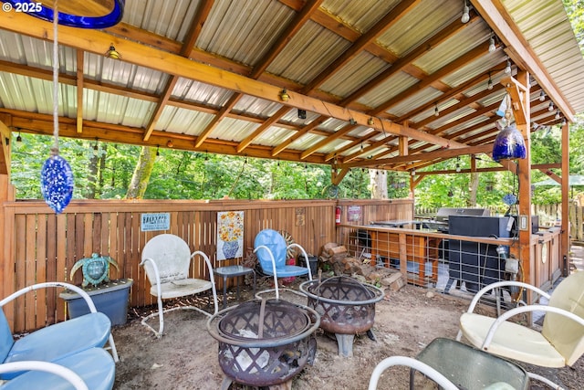 4315 NE 90th Ave, Portland, OR 97220 - view of patio / terrace with an outdoor fire pit and area for grilling