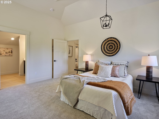 117 Witherbee Rd, Kelso, WA 98626 - carpeted bedroom featuring high vaulted ceiling and baseboards