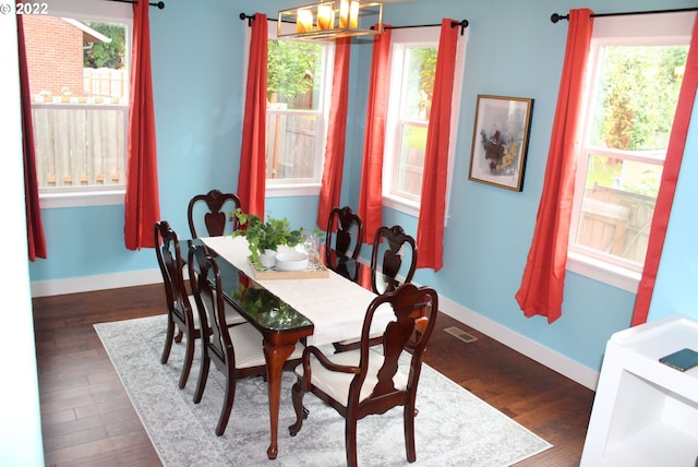 2917 SW 198th Ave, Beaverton, OR 97003 - dining area with plenty of natural light, a chandelier, and dark wood-style floors