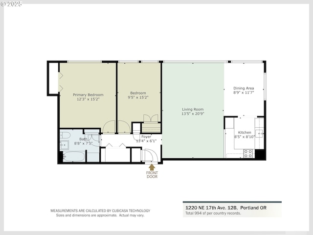 1220 NE 17th Ave Unit 12B, Portland, OR 97232 - view of property floor plan