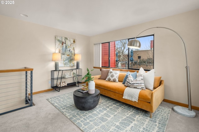 view of carpeted living room