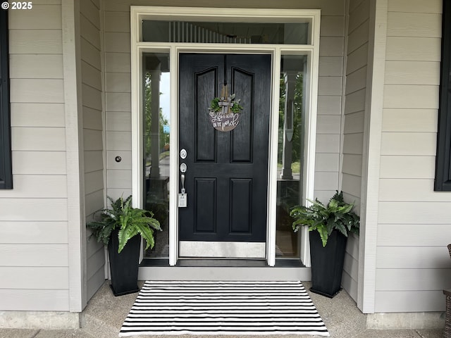 view of doorway to property