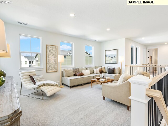 4980 N Adams Ct Lot 128, Camas, WA 98607 - living area with light carpet and recessed lighting