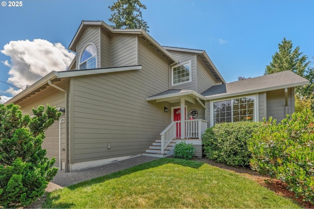 8911 SW 49th Ave, Portland, OR 97219 - view of front facade with a front yard and a garage