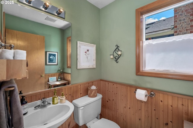 8911 SW 49th Ave, Portland, OR 97219 - bathroom featuring a wainscoted wall and wooden walls
