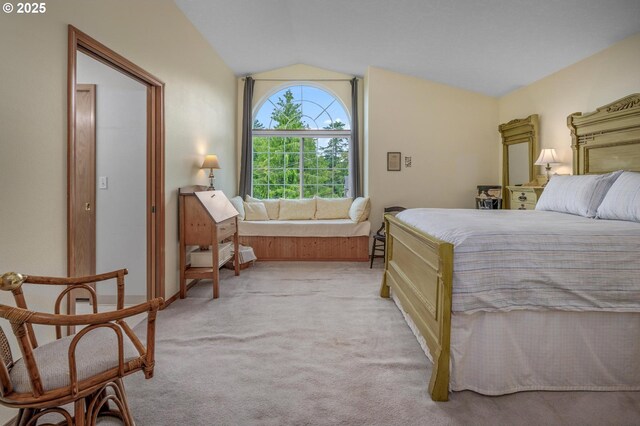 8911 SW 49th Ave, Portland, OR 97219 - bedroom featuring vaulted ceiling and light carpet