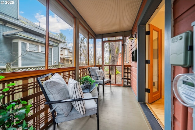 sunroom featuring a wealth of natural light