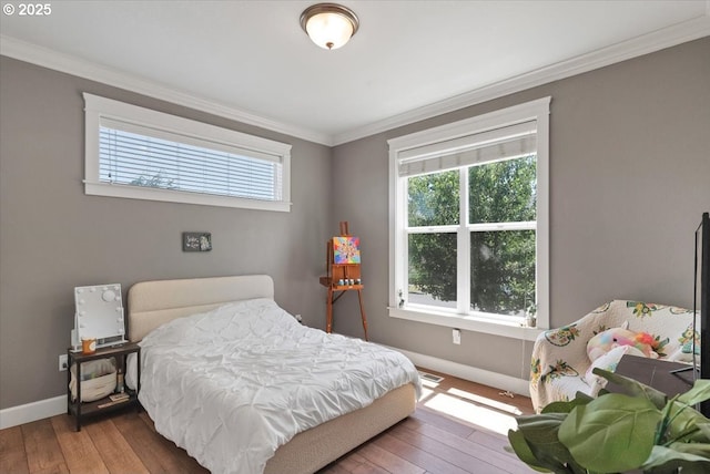 2871 Wing Tip Ave, Salem, OR 97304 - bedroom with crown molding and hardwood / wood-style floors