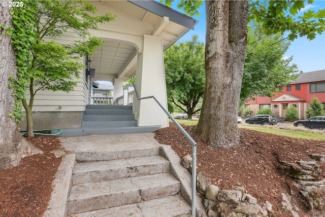 view of stairway