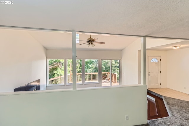 12140 SE Henderson Dr, Portland, OR 97266 - kitchen with ceiling fan, healthy amount of natural light, and carpet flooring
