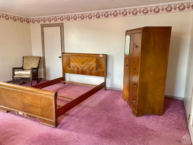 bedroom featuring carpet