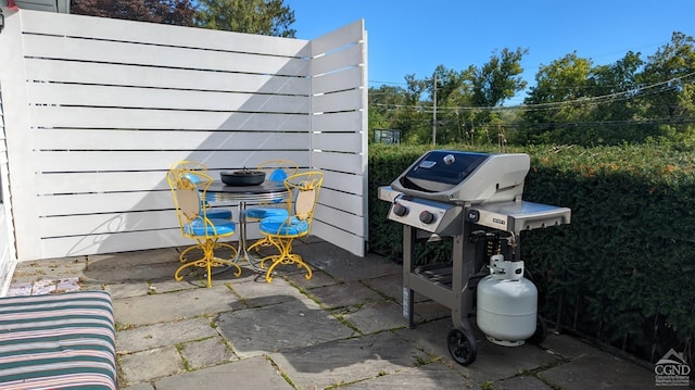 view of patio featuring grilling area