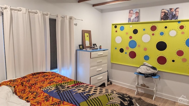 bedroom featuring light hardwood / wood-style floors