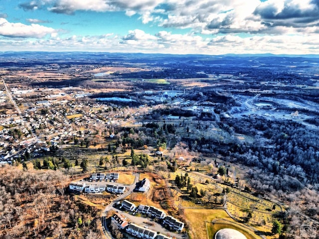 aerial view featuring a mountain view