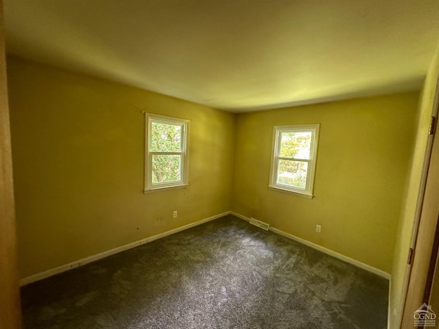 view of carpeted spare room