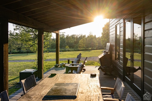 view of patio / terrace with french doors