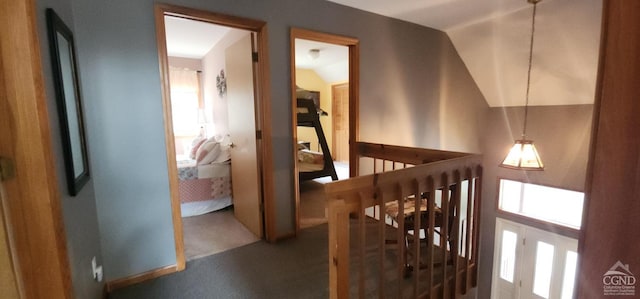 corridor with an upstairs landing