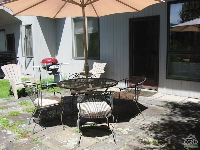 view of patio featuring grilling area