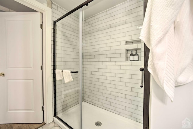 bathroom with walk in shower