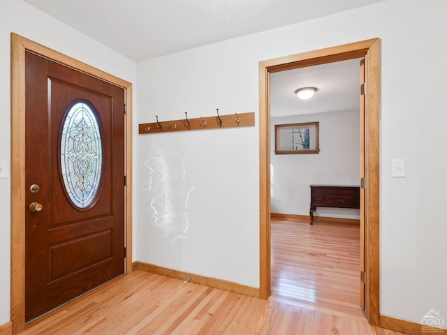 entryway featuring light wood-type flooring