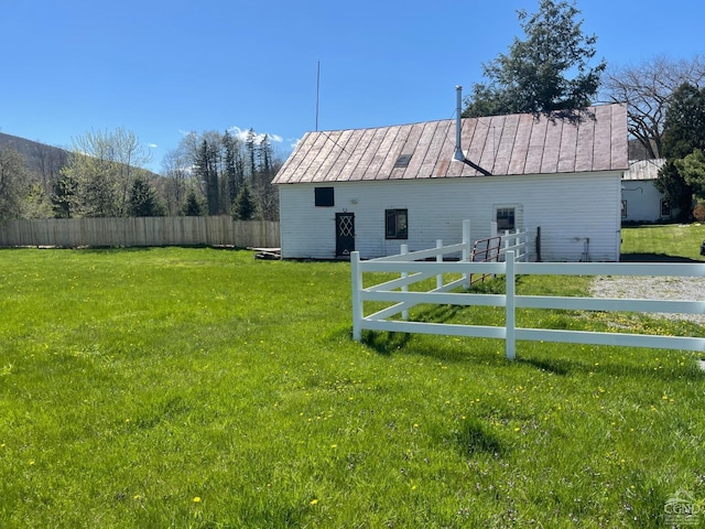 exterior space with a lawn