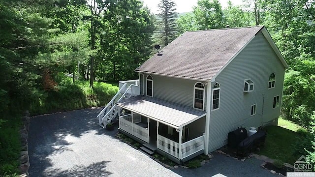 exterior space featuring a porch