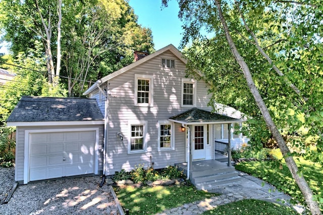 view of front of home featuring a garage