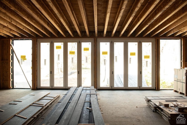 miscellaneous room featuring a wealth of natural light