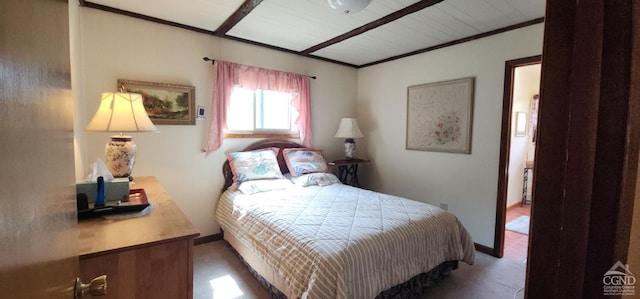 bedroom featuring carpet flooring