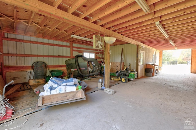 miscellaneous room with concrete floors and plenty of natural light