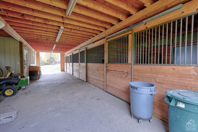 view of horse barn