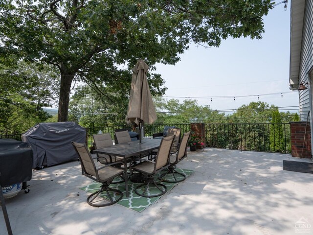 view of patio / terrace featuring a grill