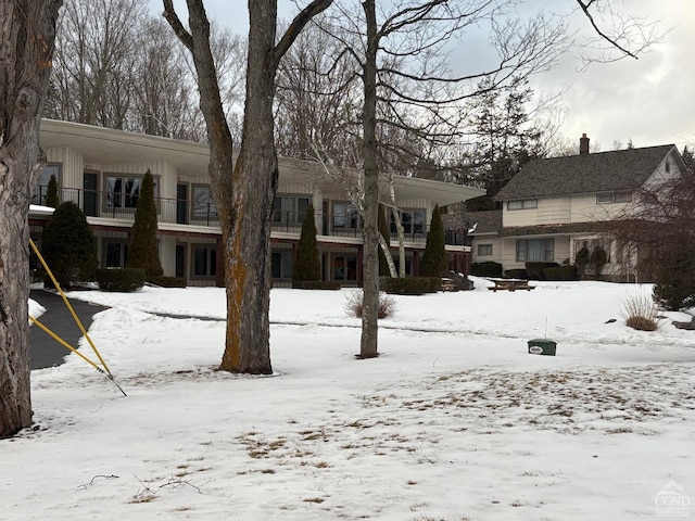 view of snowy yard