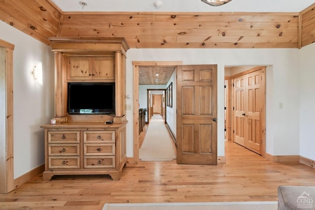 living room with light hardwood / wood-style flooring