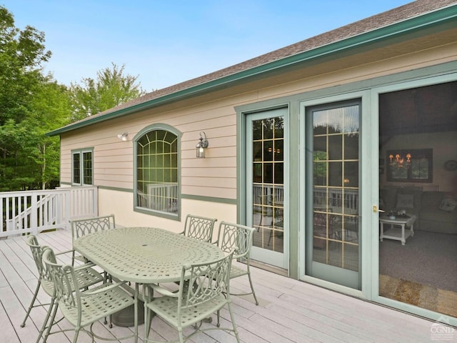 view of wooden deck