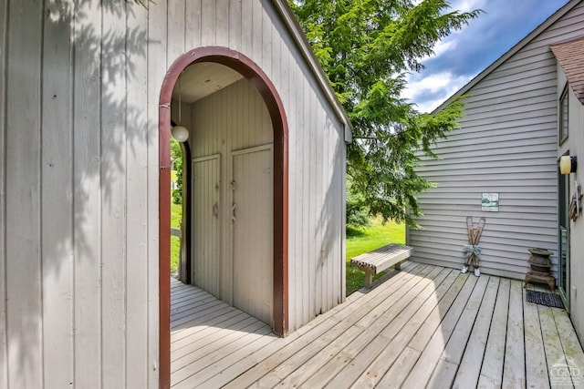 view of wooden deck