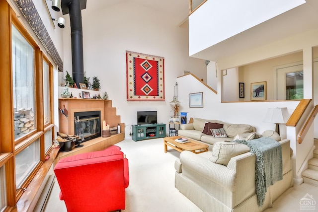 view of carpeted living room